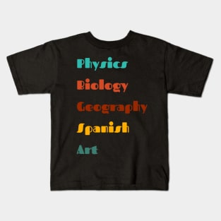 subject labels Kids T-Shirt